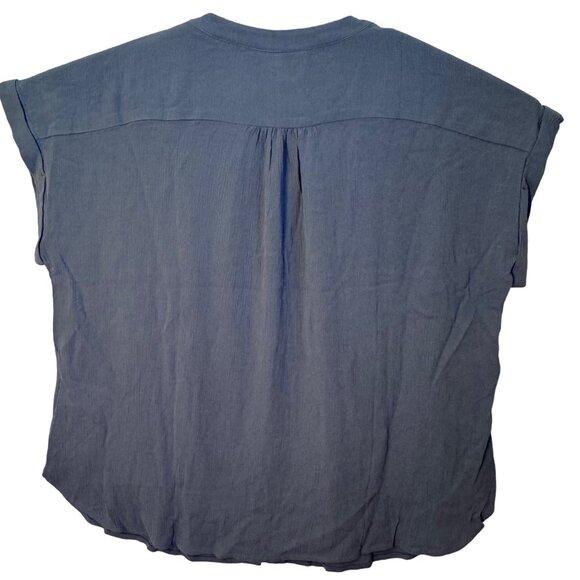 Orvis Womens Light Blue Short-Sleeve Button-Front Blouse Size Large - Picture 4 of 7